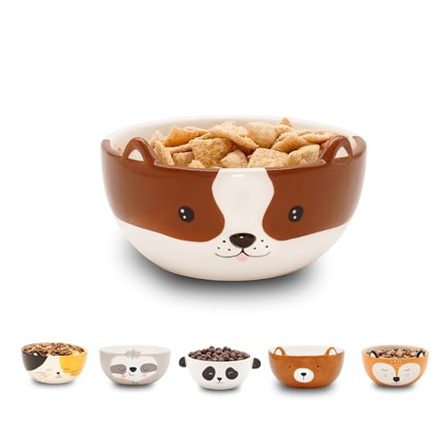 Winkee - Hündchen Müslischale Bino I Süße kleine Schüssel aus Keramik mit Hund-Öhrchen I Hunde Geschenk aus Steingut