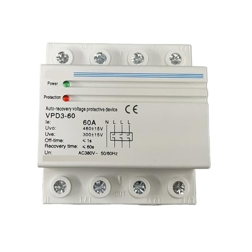 Relais de protection triphasé VPD3-60 60A disjoncteur tension rail DIN 380V