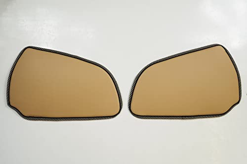 Kram-LKW Seitentürpolster Set 2-Teilig, Gesteppt, Kompatibel mit Scania R 2004-2016, 10 mm Schaumstoff, Glatt, Laminiert, Dunkelbeige, Klettverschluss, Beschädigungs- und Abriebfest
