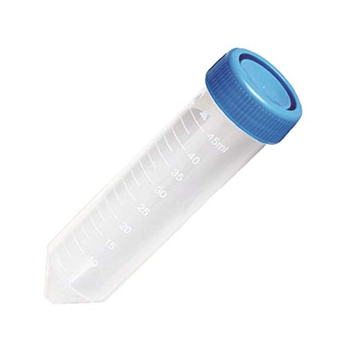 50ml Centrifuge Tube, PP Material,Printed Graduation, Blue Cap, Conical Bottom, No-Leak, Non-Sterile, Karter Scientific 208L2 (Pack 50)