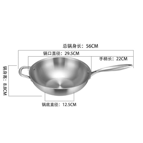 Wok de acero inoxidable antiadherente para cocina doméstica miniatura 4