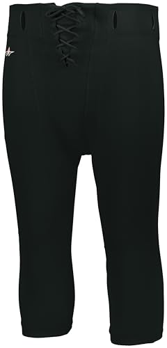 Alleson Athletic Mens Practice Football Pant, No Pads, Black, Medium - Thumbnail 3