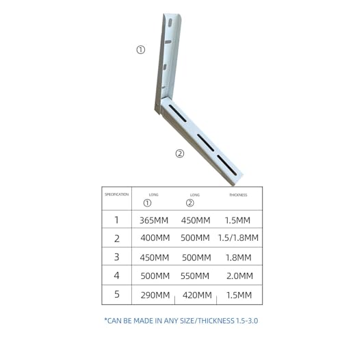 Mini- Split- Wandhalterung- Kondensator- Installationsgestell, 35 x 45 cm Mini- Split- Kondensator- Wandhalterung | für Decken- Außenkompressor- Haus- Wohnheim- Wohnung-9
