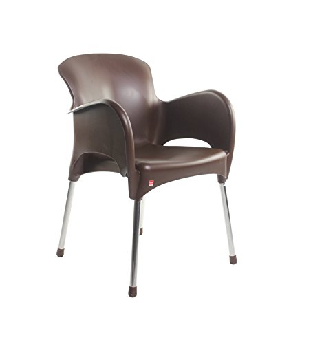 Image of CELLO Xylo Chair - Ice Brown | Strong and Durable | Easy to Clean | Chair for Living Room, Bed Room, Kitchen, Office Room, Outdoor | 3 Years Warranty