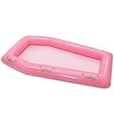 Aoriher 52 Inch Pink Inflatable Coffin Cooler Fake Coffin Floatie Drink Ice Chest Buffet Bucket Beverage Cooler for Summer Pool Picnic Barbecue Supplies Birthday Party Decoration