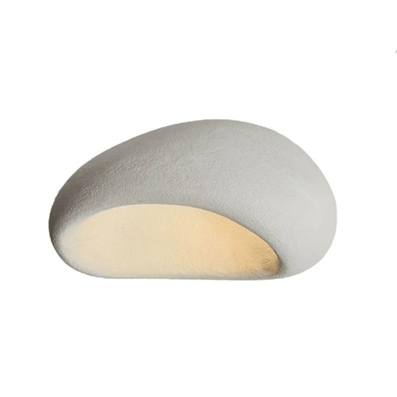 Plafonnier Wabi-sabi blanc texturé idéal au-dessus d'un îlot de cuisine