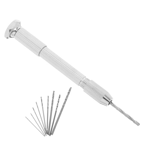Garneck Sturdy Jewelry Making Tools Precision Pin Vise Hand Drill Micro Mini Drill Bit