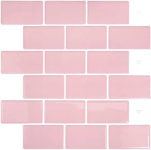 WoStick 10-Sheets 3D Self Adhesive Wall Tiles | Peel and Stick Wall Tiles | Splashback Tiles, Metro Subway Tiles Stick on Tiles for Kitchen & Bathroom 12"x 12"
