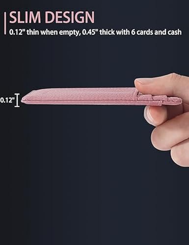 Slim Wallet Front Pocket Minimalist Leather RFID Blocking Card Holder4