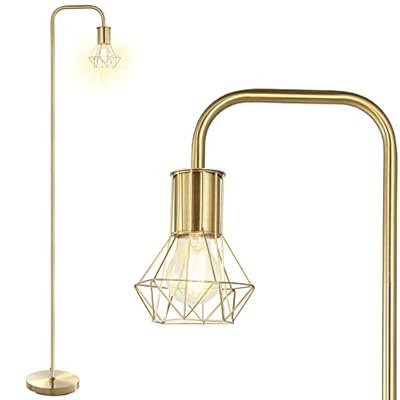 BoostArea Floor lamp,Industrial Floor Lamp,Standing Lamp,E26 Socket,On/Off Footswitch,Whole Metal,Modern Floor Lamp for Bedroom,Office, Living Room,Rustic,Vintage,Farmhouse(No Bulb)