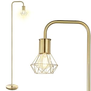 BoostArea Floor lamp,Industrial Floor Lamp,Standing Lamp,E26 Socket,On/Off Footswitch,Whole Metal,Modern Floor Lamp for Bedroom,Office, Living Room,Rustic,Vintage,Farmhouse(No Bulb)