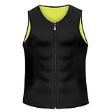 TOPTIE Slimming Neoprene Vest Hot Sweat Shirt Body Shapers for Weight Loss Mens-Black-XXL