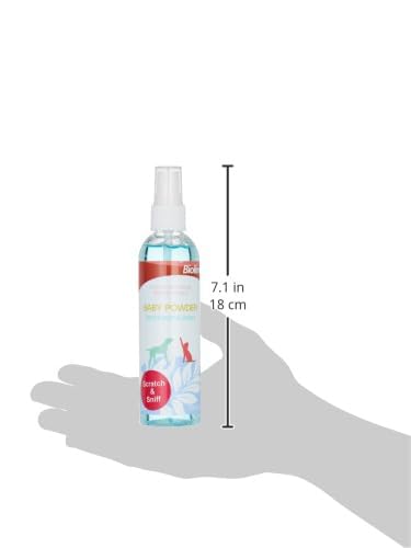 Bioline Baby Powder 118 ml,Deodorizing Pet Spray, Whiteblue