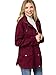 Design by Olivia Women's Lightweight Front Zipper Solid Utility Anorak Hoodie Vest/Jacket Burgundy 2X