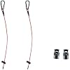 Pickleball Ball String Holder Accessories for Storage Bags, Up to 3 Official Balls, Short one Red Cable, Easy to Carry, Set of 2