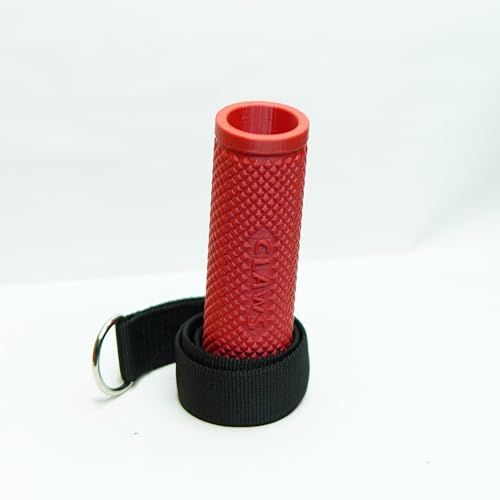 Image of Armwrestling Multispinner Training Handle with Strap, Red Textured Grip (50 mm)