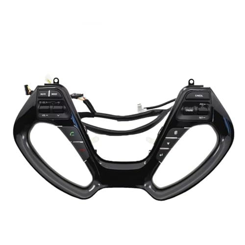 �X�e�A�����O�z�C�[���{�^���J�o�[ Compatible With KIA For Ceed Jd 2014 2018 For Rio 3 �Ԃ̃X�e�A�����O�z�C�[���N���[�Y�R���g���[���{�^���X�C�b�`�C���e���A�A�N�Z�T���[�ƌ݊���(Piano black)