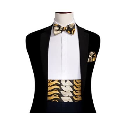 Set para hombre con corbata de seda floral y accesorios miniatura 3