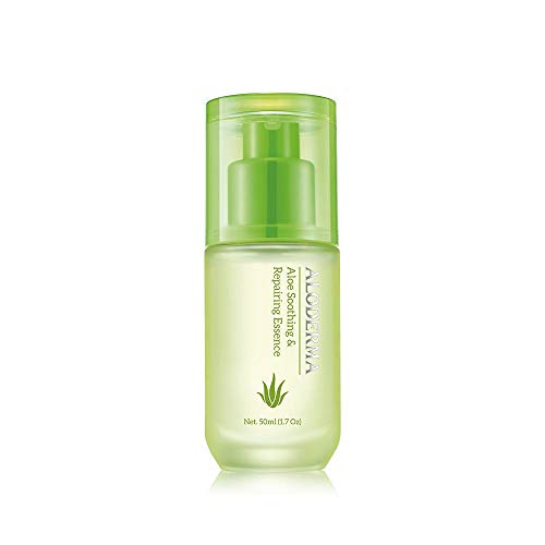 ALODERMA Aloe Soothing and Moisturizing Essence, 50ml, Made with 85% Pure Organic Aloe Juice, Offers Soothing Balance with Natural Botanicals, Non-Irritating Deep Soothing Skin Care