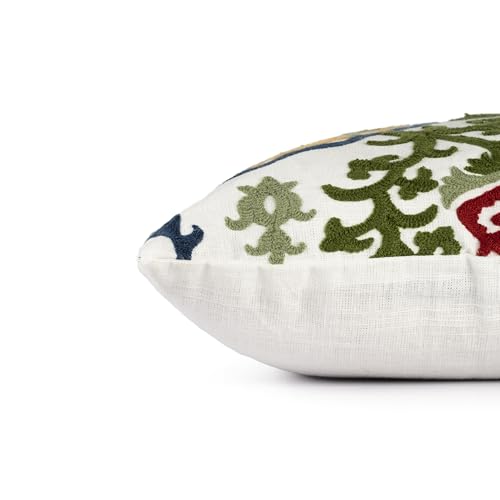 Image of Wakefit Designer Cushion Cover | 16x16 inch | Heavy Embroidery | Premium Cotton Fabric on Front & Back | Pack of 1 | Antra