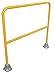 96 inL Steel Handrail Section, Yellow; Round Handrail Shape-Each