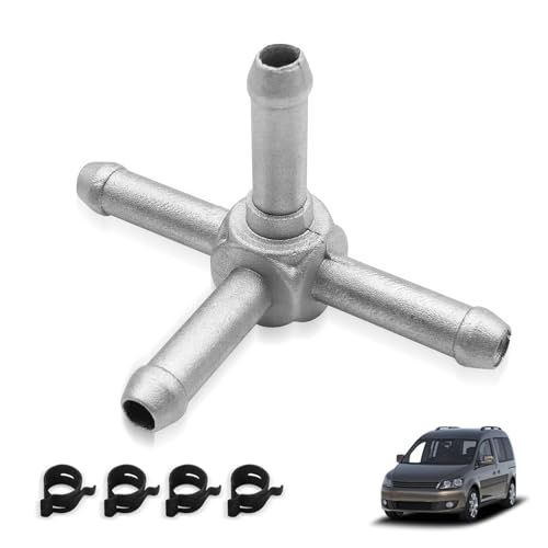 Uselection Replacement for 6Q0121619 Aluminum Coolant Hose Connector Flange Replacement For Audi A3 VW Golf Jetta Caddy Touran Seat Skoda