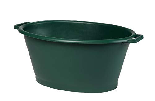 EDA - Baquet Ovale 50 L - Seau en Plastique - 65 x 50 x 30 cm - Vert