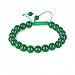 AD Beads Natural 8mm Gemstone Bracelets Healing Power Crystal Macrame Adjustable 7-9 Inch (Green Jade)