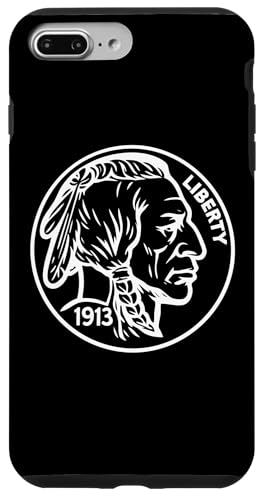 バッファロー ニッケル コイン コレクター 5セント 貨幣学 1913 アメリカ スマホケース iPhone 7 Plus/8 Plus 用