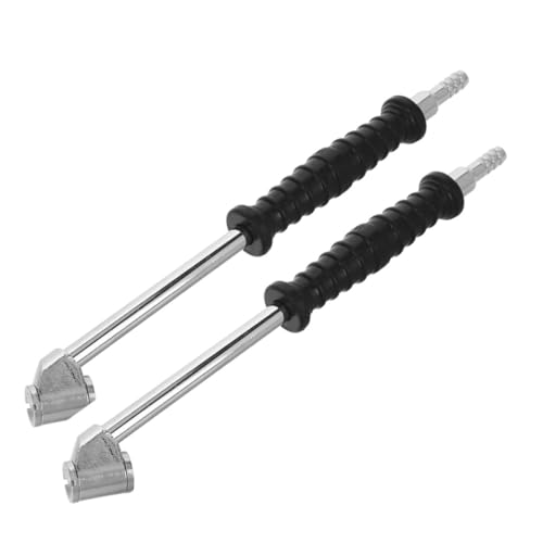YARNOW 2 Boquillas de Inflado para Válvulas de Neumáticos, Accesorio Manivela Manual y Manguera Flexible, Aleación de Zinc, para Diversas Tareas de Inflado