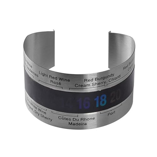 Stainless Steel Wine LCD Thermometer Bottle Beer silver Wines Bracelet Temperature Sensor