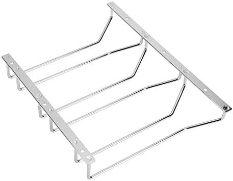 Dianoo Wine Glass Rack Under Cabinet Hanging Wire Stemware Rack Holder with Screws Chrome Finish 24cm 3 Rows