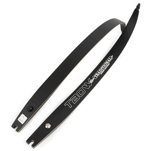 19" ILF Recurve Bow Riser - CNC Aluminum Recurve Bow Riser, Targeting Takedown Recurve Bow Riser with Harmonic Stabilizer Right Handed for Archery Competition Shooting (Only Limbs, 20 LBS)