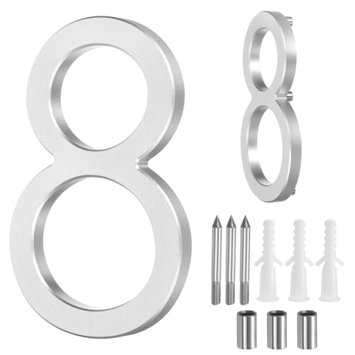 Numéro d'adresse moderne 8 extérieur aluminium argent boîte aux lettres