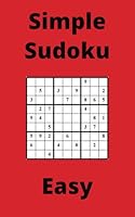 Red Simple Sudoku Book, 9x9 Puzzles, 100 Pages, 5x8, Easy B0F5V48YWH Book Cover