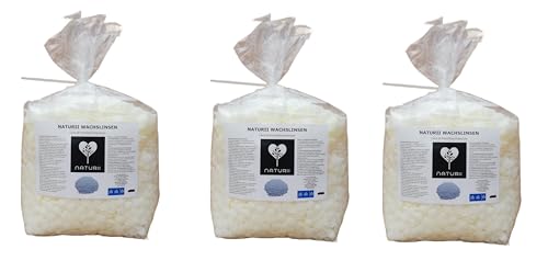 Naturii Cera di Paraffina per Candele Punto di Fusione 56°C (capacità di Alta Profumazione) Combustione Pulita Varie Dimensioni (1, Chilogrammi)