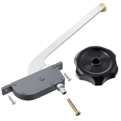 Lanties RV Roof Vent Operator Assembly with Knob and Screw Compatible with Ventline Ventadome for 14 x 14 standard RV Roof Vents with Wedge Shaped Covers Gray