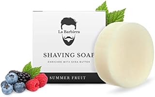 La Barbiera Solid Shaving Soap | 60g Refill Puck | Vegan and Plastic Free (Classic), Natural
