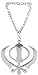 Live it Pyramid Mart Khanda Punjabi Kirpan Sword Symbol Sikh Pendant,Car Hanging,for Car Rear Mirror with Chain