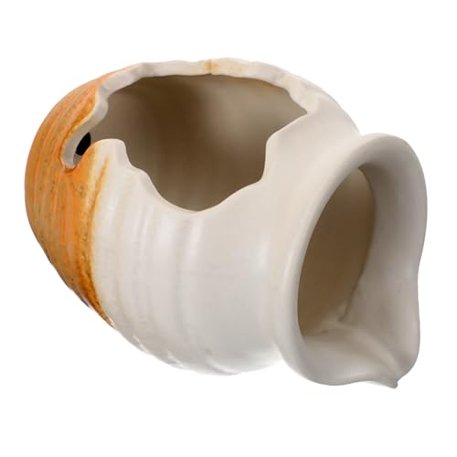 Levemolo Pond Spitter Ceramic Pot Statue for Garden Water Feature – Small White Design Decorative Lawn Ornament for Diy Garden Decor