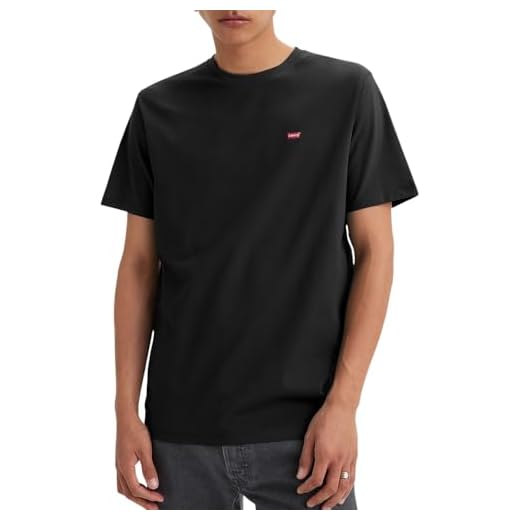 Levi's Ss Original Housemark Tee Camiseta, Stonewashed Black, L Hombre