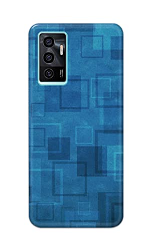 Image of Printed Hard Back Cover Case for Vivo V23e | V23e 5G | Vivo Y75 4G Back Cover (Plain Azure Blue) -1302