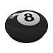 Imagen de regalo de teléfono de billar de ocho bolas negras de 8 bolas PopSockets PopGrip Adhesivo