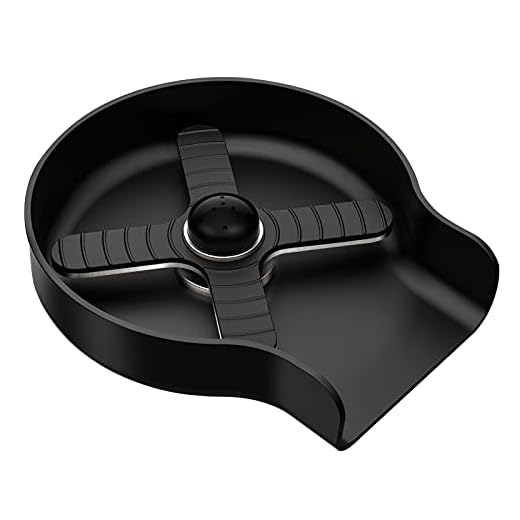 HGN Stainless Steel Glass Rinser for Kitchen Sinks,Metal Washer, Kitchen Sink Cup Rinser,Kitchen Sink Accessories,Matte Black