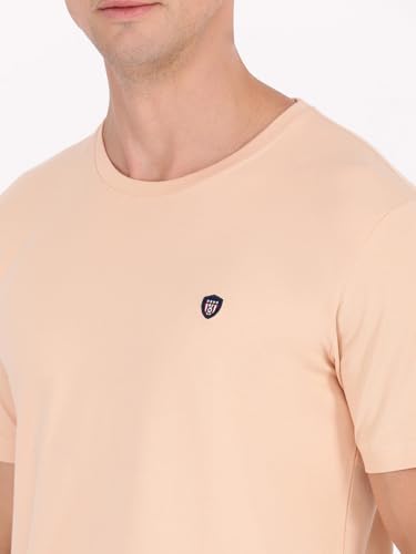 Image of Macroman M-Series Smartz Basics Half Sleeve Round Neck Stretch T-Shirt for Men, Cotton Blend (Pack of 1)
