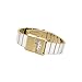 Breda 'Pulse Tandem' White and Gold with Metal Bracelet Watch, 26MM