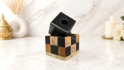 Image of Soapstone (Marble) Incense Stick Holder Agarbatti Stand Candle Holder Dhoop Stick Burner | for Pooja Puja at Mandir, Temple, Home, Office, Decorative Showpiece (Multicolor)