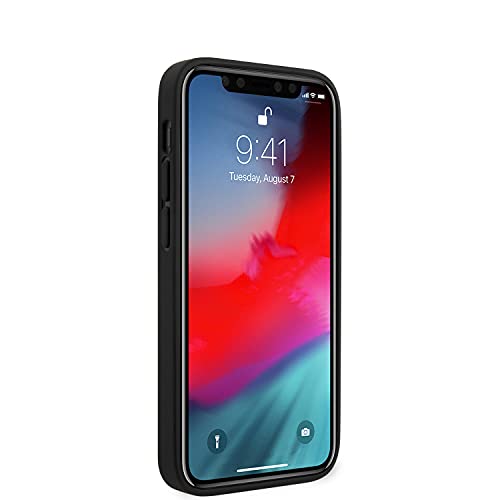 Ferrari Phone Case for iPhone 12 Mini Genuine Leather Hard Case Off Track with Contrasted Stitched Nylon Middle Stripe Red Easy Snap-on Drop Protection Case Officially Licensed - Image 4