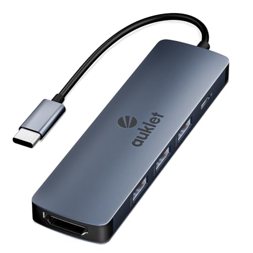 Image of USB C Hub Docking Station, 5-in-1 Aluminium USB C Hub,4K HDMI@30HZ,100 W Power Delivery, Compatibile with iOS, Windows and Linux | Laptops, Televisions & Desktops | Plug and Play (Black)