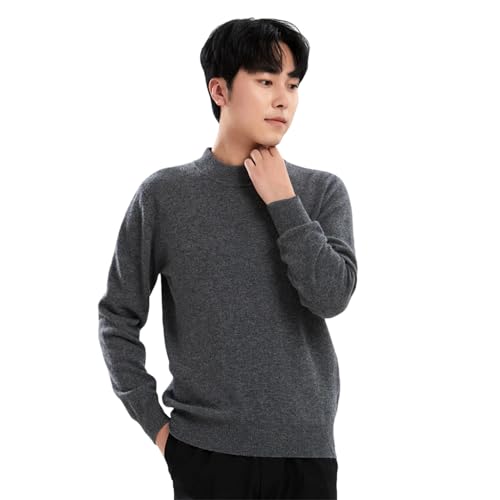 Rfmfkkg Men's Sweater Half High Collar Pullover Wool Knitted Work Sweaters Casual Sweater for Men